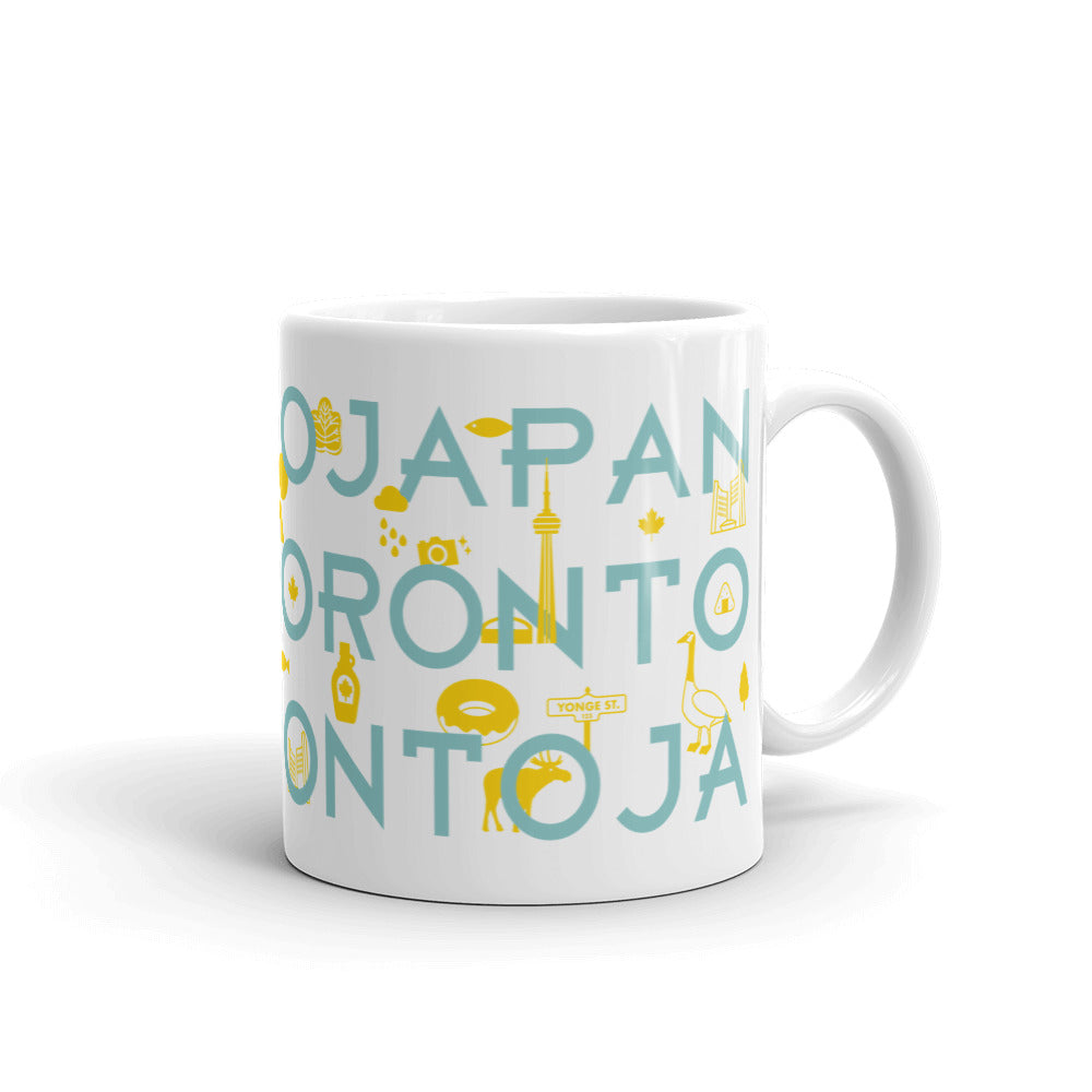 White glossy mug - Toronto Japan