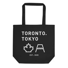 Load image into Gallery viewer, Eco Tote Bag - Toronto.Tokyo - Black
